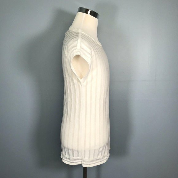 Vince Camuto Women’s Top M Medium Striped Solid - Picture 6 of 11